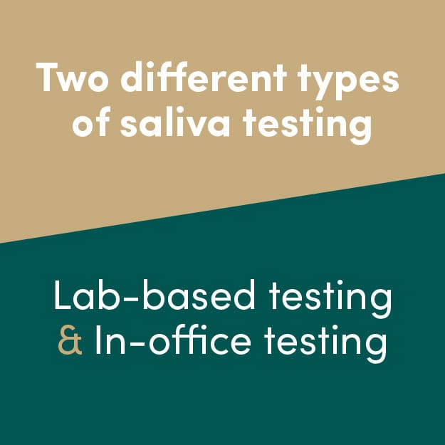 Two different types of saliva testing